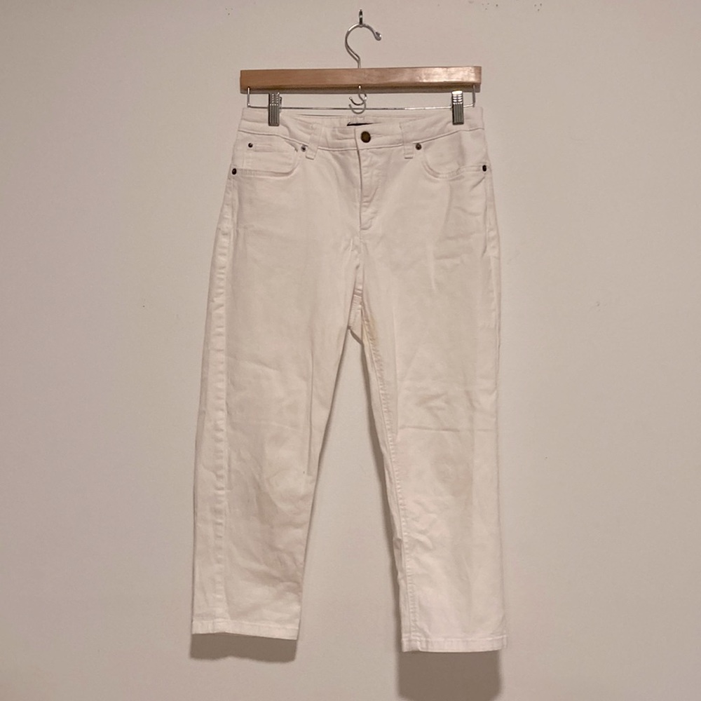 Women’s Cropped White Jeans Size 8